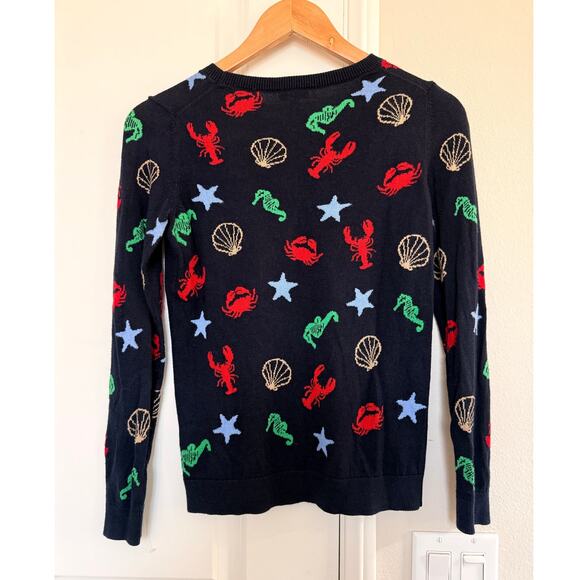Talbots Down by The Sea Lobster Crab Nautical Crewneck Sweater Fall Winter Cozy - Picture 2 of 4